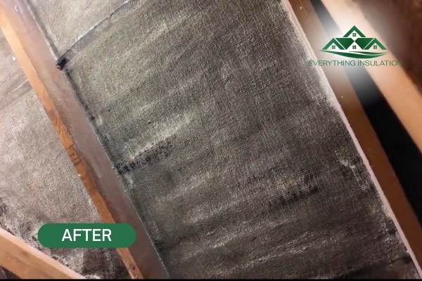 After spray foam removal